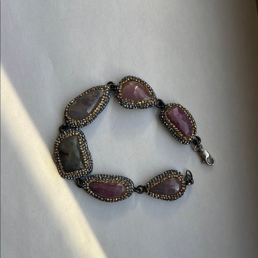 Elegant Multi-Color Stone Bracelet/ Turkish jew